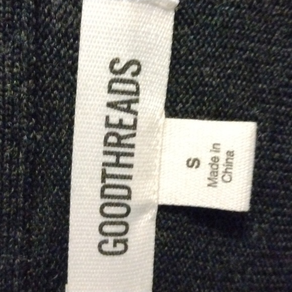 GoodThreads Men's Charcoal grey sweatshirt with Chevron pattern Sz Small NWT - Picture 7 of 17